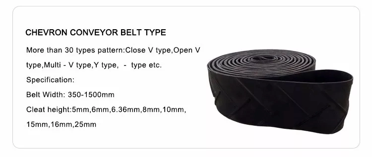 Chevron Rubber Conveyor Belt Rolls Power Transmission Belt Nr SBR Rubber Machine 6MPa-25MPa 200mm-2500mm Heavy Duty Open Closed V Shape